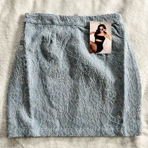 Naked Wardrobe Blue Pencil Skirt Sz S